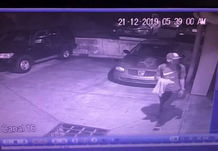 Captan en video a delincuente hurtando objetos de carros en PH de El Crisol