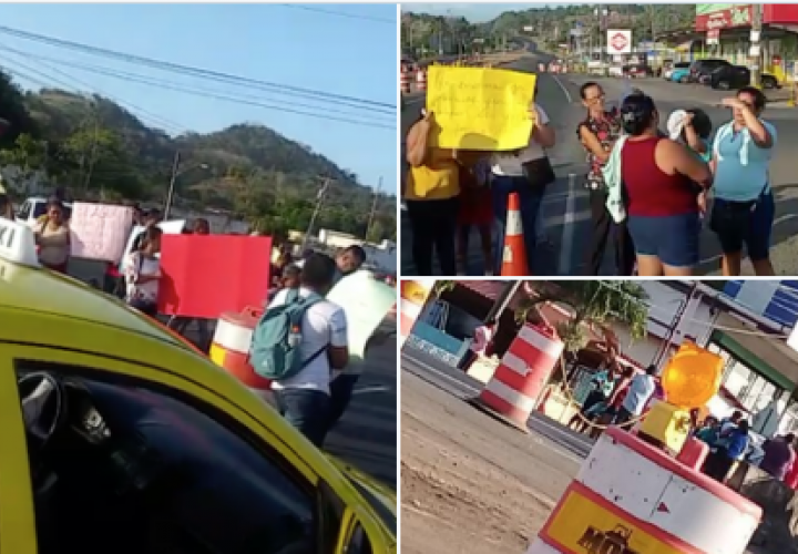 Comunidad alza su voz de protesta por falta de agua y cierra vía Interamericana