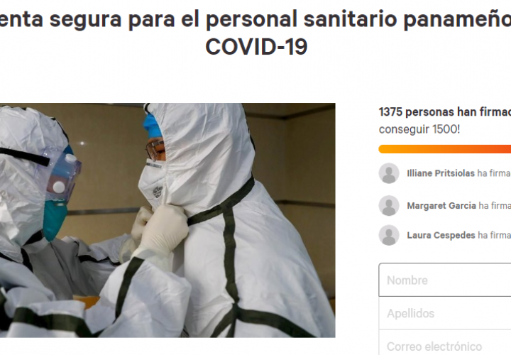 Buscan firmas para abastecer al personal sanitario que lucha contra el Covid-19