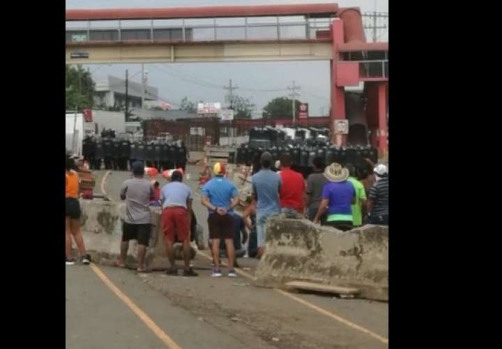Protesta y desalojo en La Pesa, de La Chorrera 