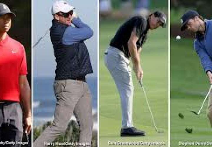 Tiger Woods, Phil Mickelson, Tom Brady y Peyton Manning jugarán partido de golf
