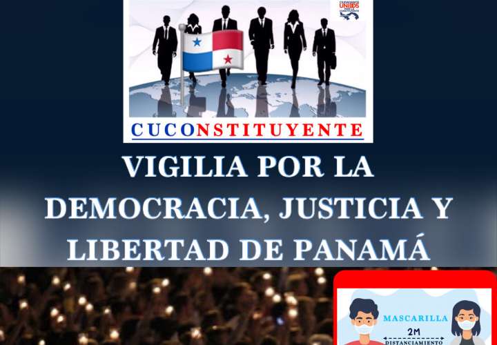 Convocan a vigilia por la justicia, democracia y libertad en Panamá