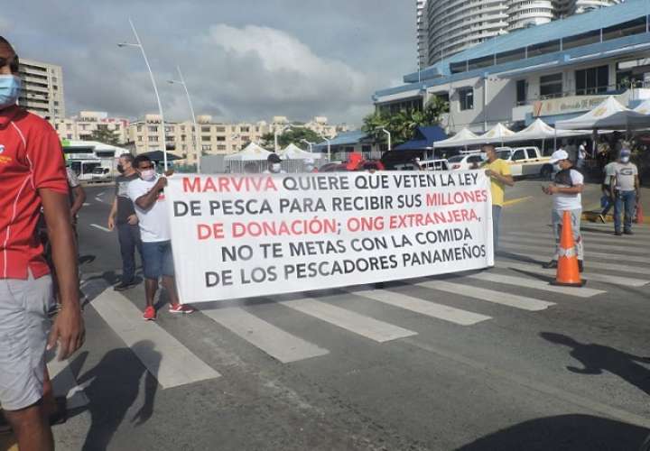 Según los pescadores, lo que están pidiendo las agrupaciones que piden el veto parcial del proyecto de ley, &quot;va en contra del pueblo panameño&quot;. Foto: Landro Ortiz