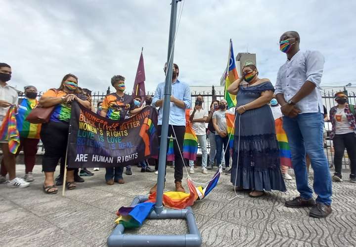 Diputado Silva iza bandera del Orgullo Gay  [Video]