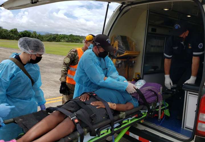 Dos migrantes fueron evacuadas para atención médica
