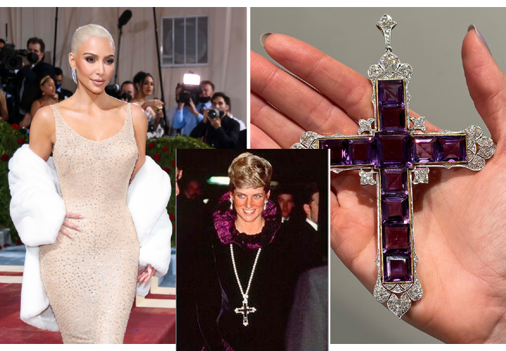 Kim compra la cruz de Attallah que lució la princesa Diana