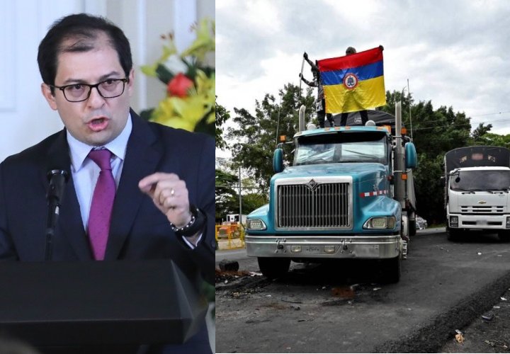 Colombia aplicará extinción de dominio a camiones que bloqueen vías