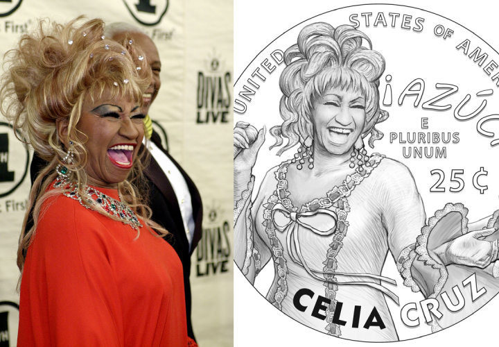 Celia Cruz y su grito "¡Azúcar!" estarán en moneda de 25 centavos