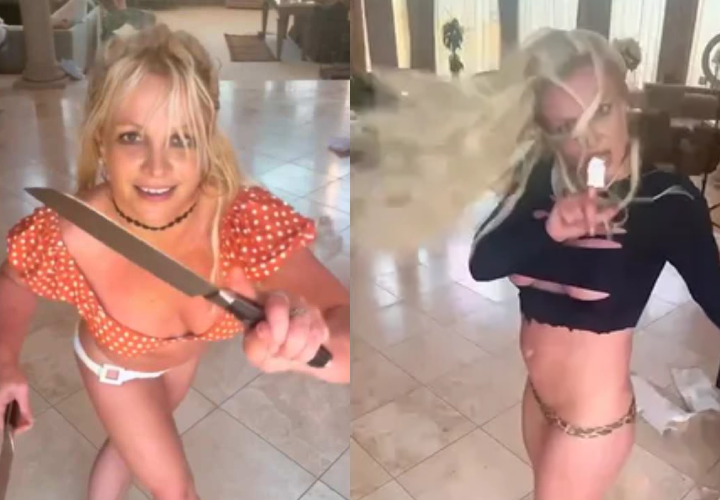 Britney borra video. Salía con los dedos cortados tras su baile