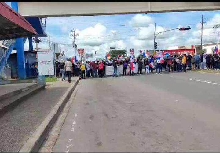 Manifestación en Coclé.