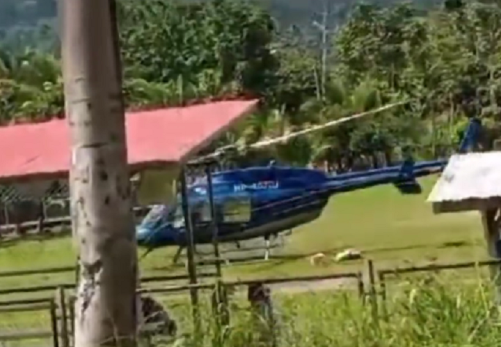 ¡Qué susto! Helicóptero fuera de control en Bocas del Toro (Video)