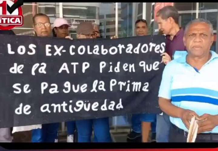 Protesta de los exfuncionarios de la ATP.