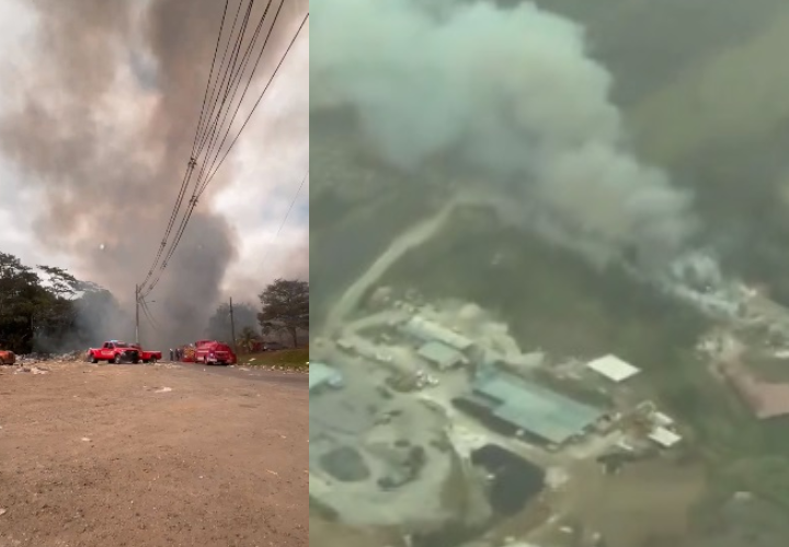 Bomberos confinan y controlan incendio en Cerro Patacón (Video)