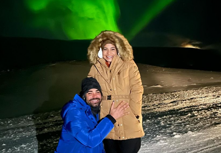 Sara y Agustín festejaron su amor en Islandia. Foto: Instagram