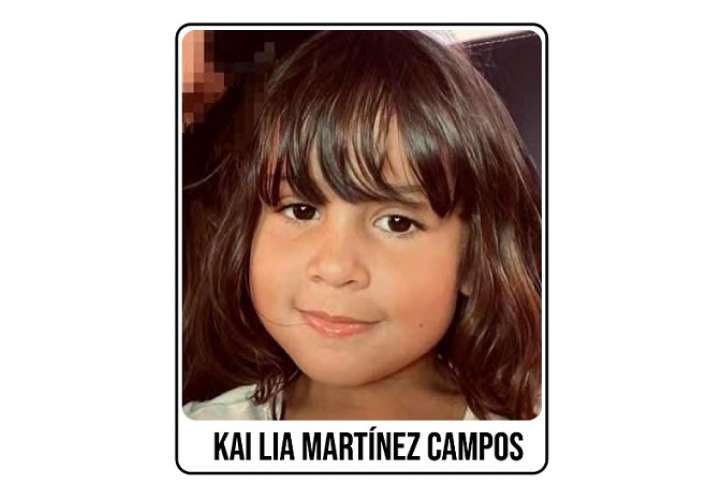 Kai Lia Martínez Campos, de 5 años, desaparecida.