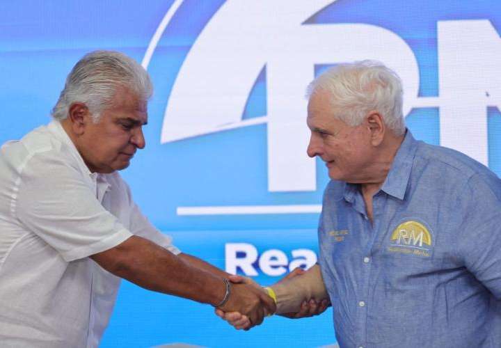 Ricardo Martinelli y José Raúl Mulino, actuales candidatos a presidente y vicepresidente de Panamá, por los partidos Relaizando Metas y Alianza.