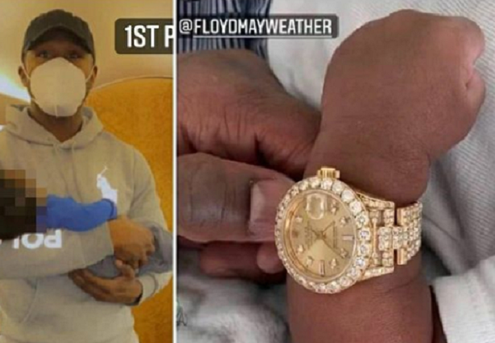 Mayweather regala Rolex de 1 millón de dólares a su nieto recién nacido