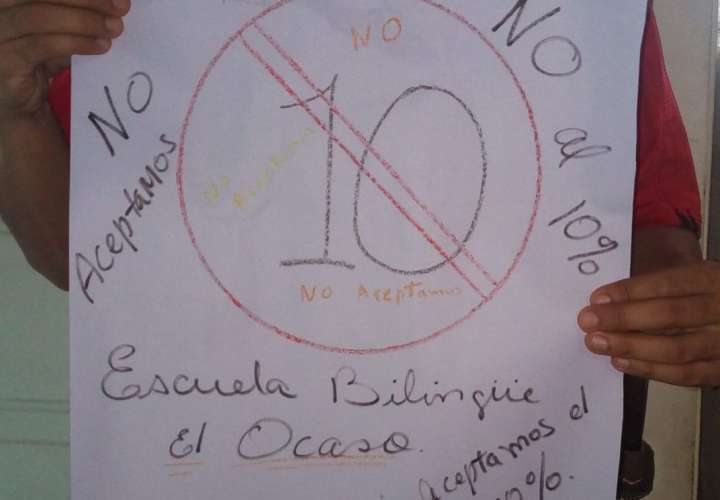 Padres de Escuela Bilingüe El Ocaso en Panamá Norte rechazan descuento del 10%