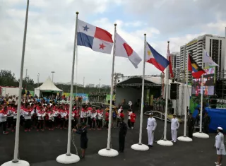 La bandera de Panamá ya fue izada en Río de Janeiro. Foto EFE