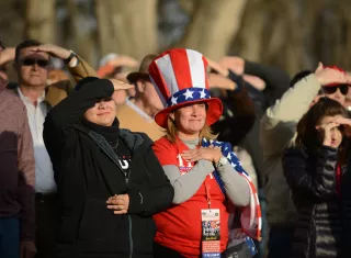 Seguidores del presidente electo, Donald Trump, asistieron este jueves, a un evento previo a la investidura en Washington, DC. / EFE