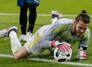 David de Gea dijo que Telstar 18 &quot;es muy raro&quot;. Foto: EFE
