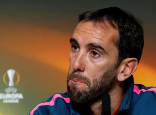 Diego Godín juega en el Atlético de Madrid en la Liga española. Foto EFE