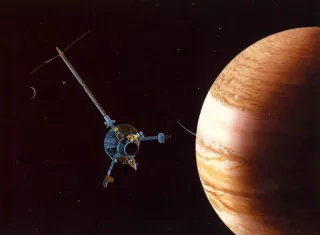 Imagen del trabajo de exploración de la nave especial de la NASA Galileo en Júpiter. EFE/PA/NASA