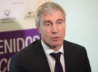 El director ejecutivo de pilotado de Vuelos Espaciales para la Agencia Espacial Federal Rusa (ROSCOSMOS), Serguéi Krikaliov, participa en la Conferencia Global sobre Aplicaciones Espaciales (GLAC 2018). EFE