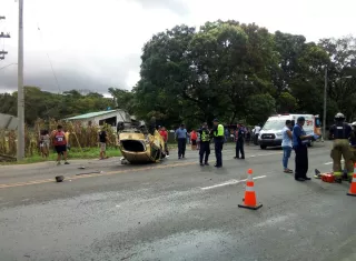 Vista general del accidente en Colón. Foto: @TraficoCPanama