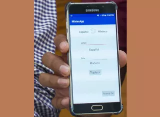 aplicación que permite traducir de español a mixteco, en Ciudad de México (México). EFE/Cortesía