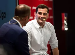 El portero del F.C.Oporto Iker Casillas, durante el acto en el que se le ha nombrado Embajador de Sportium en el Mundial de Rusia 2018./EFE