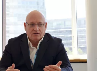 Scott Kelly, el astronauta de la NASA que más tiempo ha pasado en el espacio de forma continuada, 340 días, en una entrevista con Efe. EFE