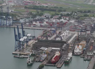 Vista general del puerto de contenedores de Hutchison Port PPC. Foto: Archivo