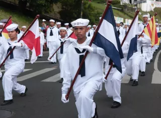 Vista general del desfile cívico en San Miguelito. Foto: Cortesía