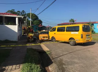 El colegial también fue colisionado por un taxi. Foto: @TraficoCPanama
