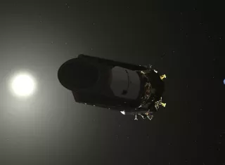 Ilustración puesta a disposición por la NASA muestra el Telescopio Espacial Kepler. A partir de octubre de 2018, la nave espacial de caza de planetas ha estado en el espacio durante casi una década. (NASA a través de AP)