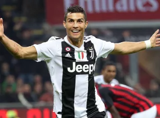 Cristiano Ronaldo celebra uno de su goles con la Juventus. Foto: EFE