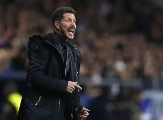 Diego Simeone, técnico del Atlético de Madrid.