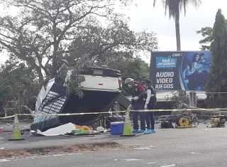 Escena del accidente de tránsito. Foto/ Mayra Madrid.