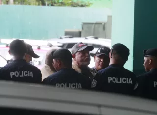 El exmandatario Ricardo Martinelli, fue trasladado a la sede del SPA e ingresó a eso de las 8:45 a.m. Foto: Edwards Santos