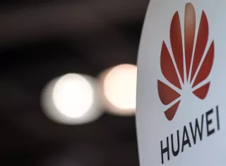 Detalle del logo de Huawei. EFEArchivo