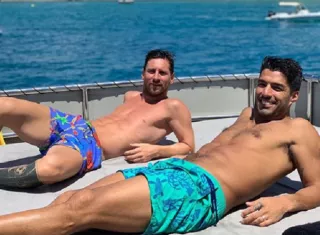 Lionel Mesi y Suárez están en Ibiza, donde han estado pasando unas jornadas de descanso con sus familias. Foto: Instagram