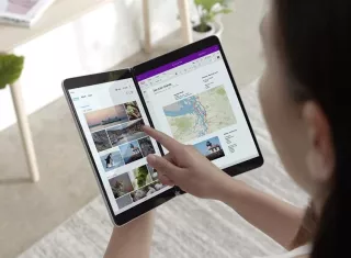 El nuevo Suface Neo, es una tableta con sistema operativo Windows 10 X que consta de dos pantallas de 9 pulgadas y teclado magnético integrable, y que saldrán al mercado a finales de 2020. EFE