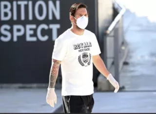 Lionel Messi en las instalaciones de entrenamiento del Barcelona Fútbol Club. 