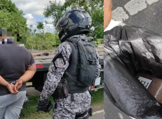 Un sujeto fue detenido en Tocumen con dos paquetes con presunta droga.