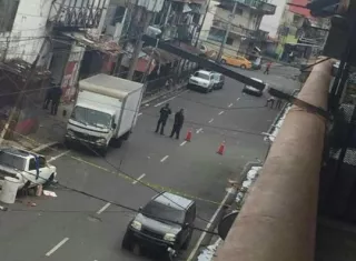 Escena de la balacera de esta tarde