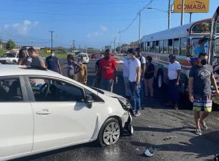 Vistas del accidente en Sabanitas.