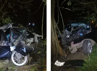 Las autoridades presumen que el conductor viajaba con exceso de velocidad.