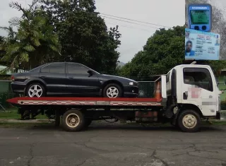 La unidad policial fue atropellada en Chame.