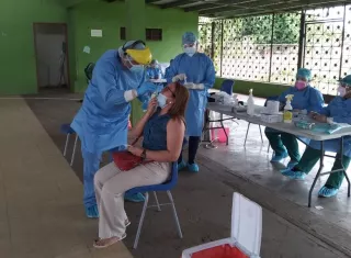 Policlínica "Dr. Manuel de J. Rojas", a través de su personal de salud, inició realizó jornada de hisopados en Casa del Pueblo de Pocrí.